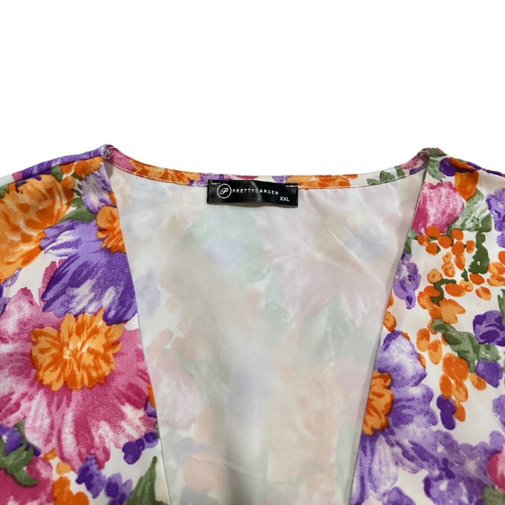EUC PrettyGarden Women’s Colorful Floral Dress Size XXL - Picture 8 of 10